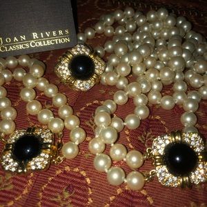 Joan Rivers Classic Collection Black Crystal Set
